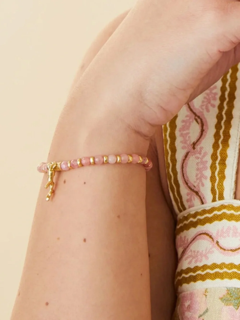 Spartina 449 Calm Waters Pink Jade Bracelet